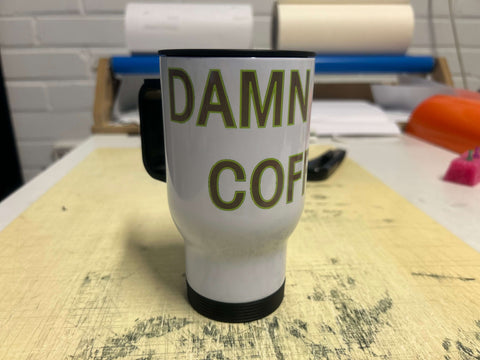 Termosmuki omalla tekstillä