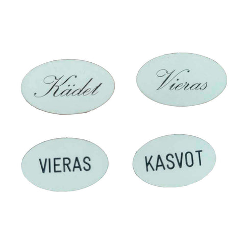 Kylppäri laatat 30x19mm ovaali tarra kiinnitys