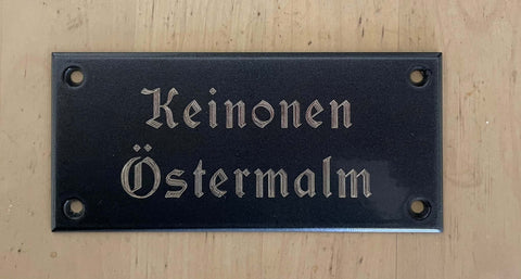 Ovikilpi 55 x 120 mm musta